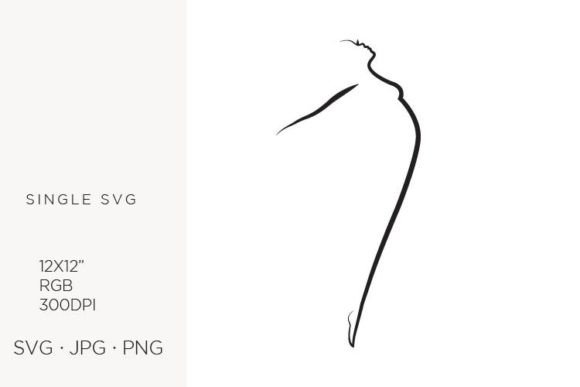Abstract Elegant Female Figure Vector Art
