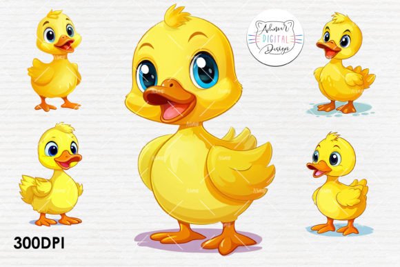 Cute Baby Ducks Sublimation Clipart