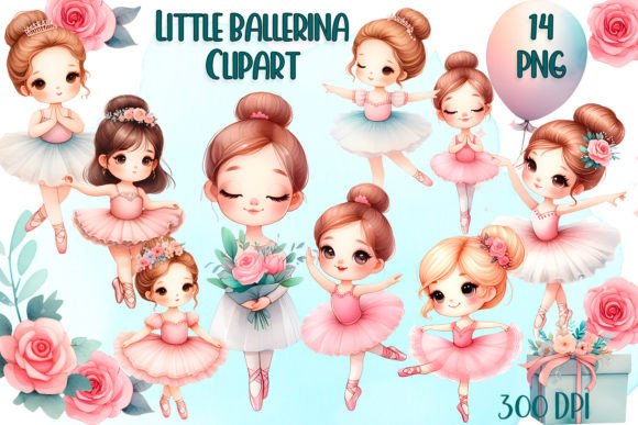 Elevating Creative Projects with Cute Little Ballerina Sublimation and Watercolor Artistry