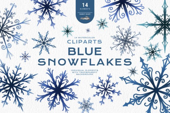 Evaluating Blue Snowflakes Christmas Clipart PNG for Design Projects