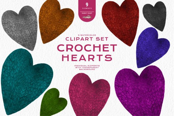 Evaluating the Practical Value of Colorful Crocheting Hearts Clipart for Modern Design Projects
