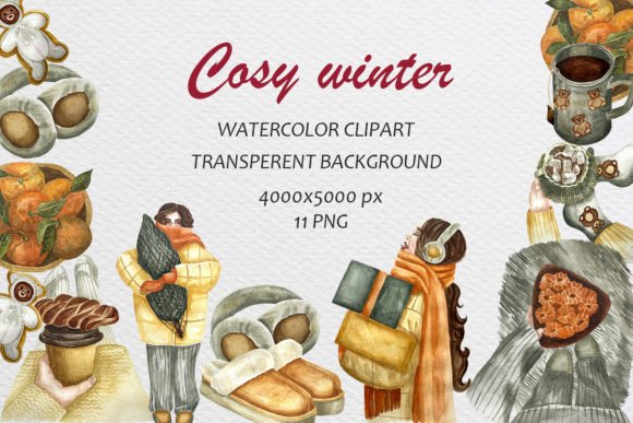 Evaluating the Watercolor Cosy Winter Clipart Set: A Practical Resource for Digital Creators