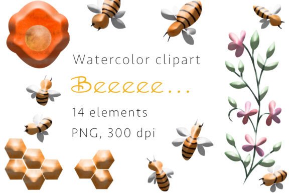 Integrating Beeeee...., Watercolor Clipart, PNG into Your Creative Workflow