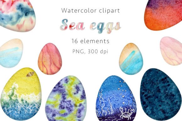 Sea Eggs Watercolor Clipart, PNG: A Practical Guide for Designers and Crafters