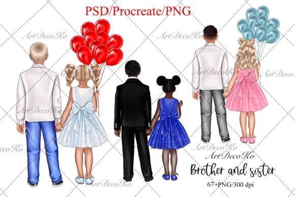 Strategic Visual Storytelling: Leveraging Boy and Girl, Family Clipart for Brand and Creative Impact