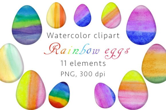 Unlocking Creative Potential with Rainbow Eggs Watercolor Clipart PNG