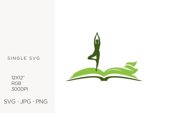 Yoga Woman and Open Book: Elevating Your Creative Projects with High-Resolution Digital Art